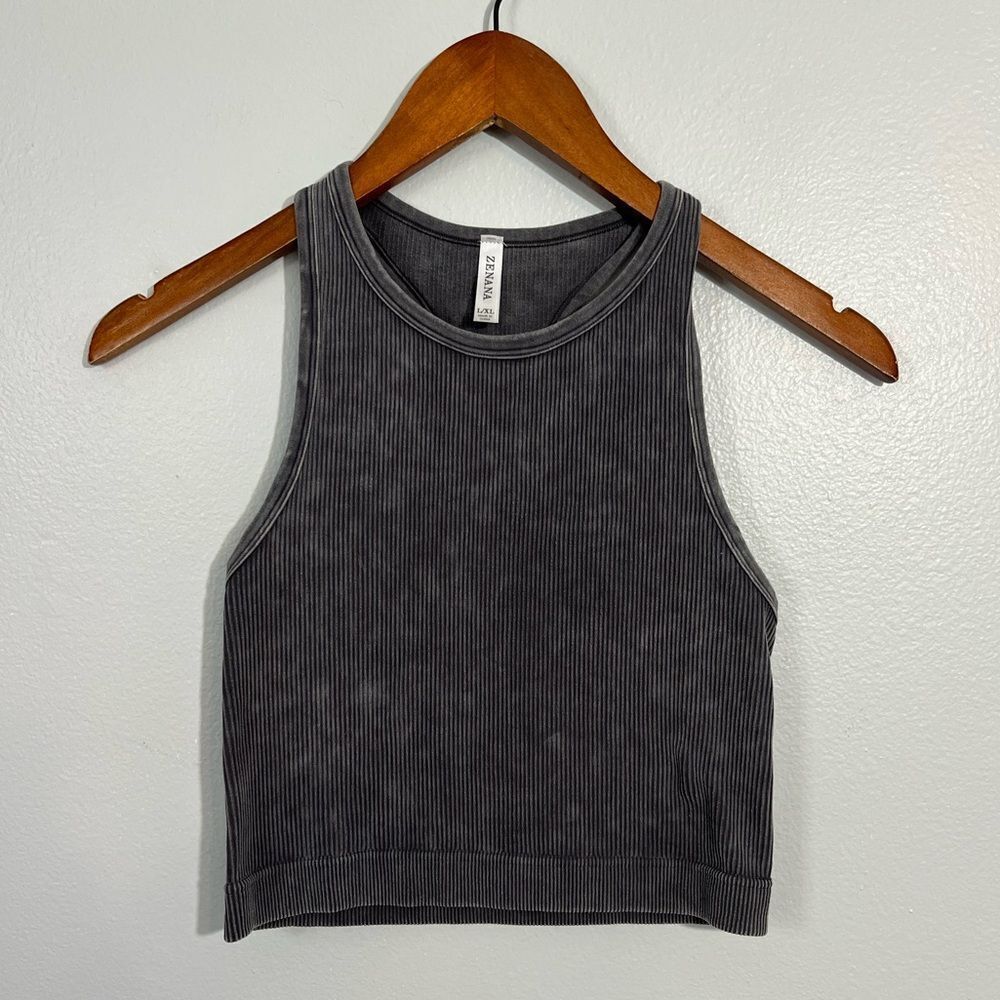 Deana Crop Racerback Tank - Picture 2 of 8